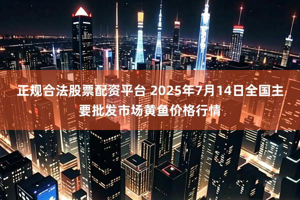 正规合法股票配资平台 2025年7月14日全国主要批发市场黄鱼价格行情